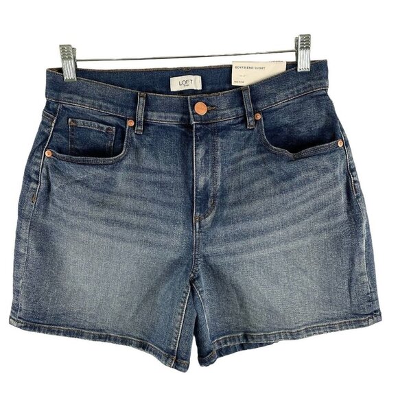 LOFT Pants - Loft Outlet Womens Size 6 Blue Jean Boyfriend‎ Shorts Mid Rise NWT